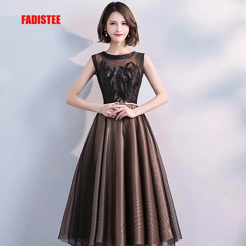Customized FADISTEE New Arrival Modern Party Dress Evening Dresses Prom Lace Pattern A-line O-neck Elegant Sashes